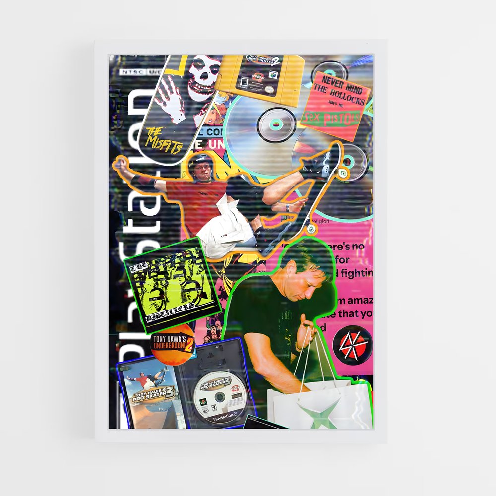 Poster Music Fusion – affiche Skateboard (vue 3)